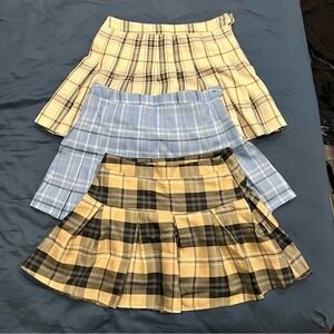Juniors girls mini zippered mini skirts (3 pcs)